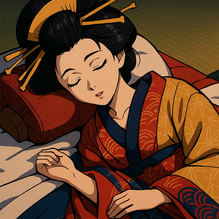 花魁は寝る時にどん…